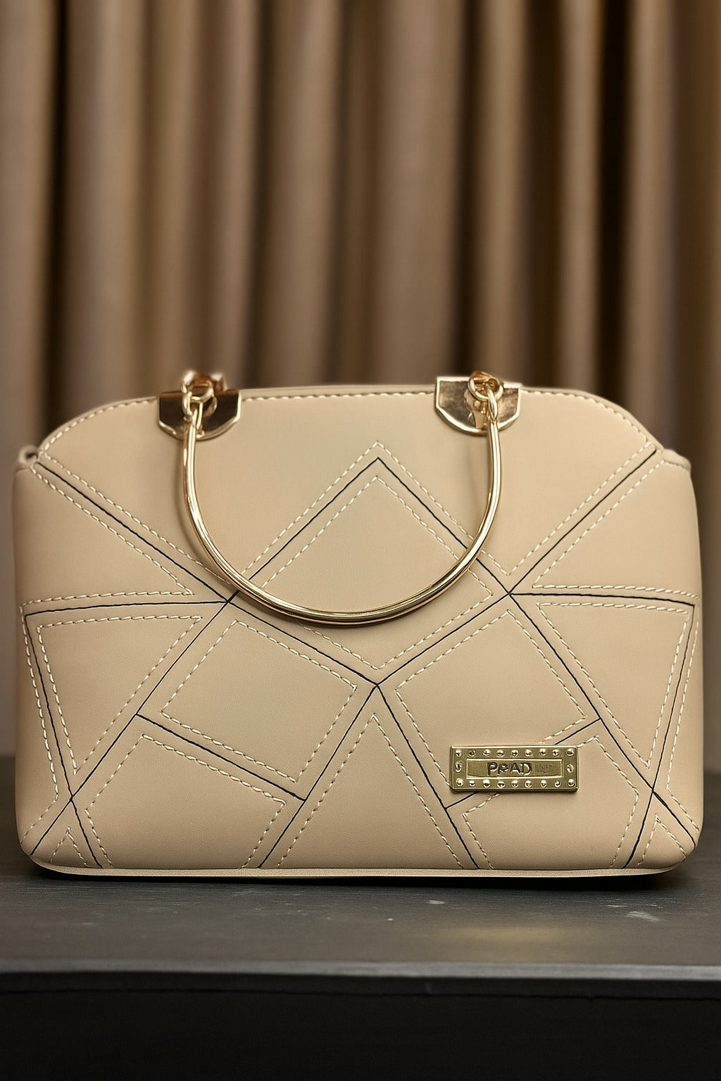 Elegant Quilted Handbags with Golden Handle – Premium Collection"