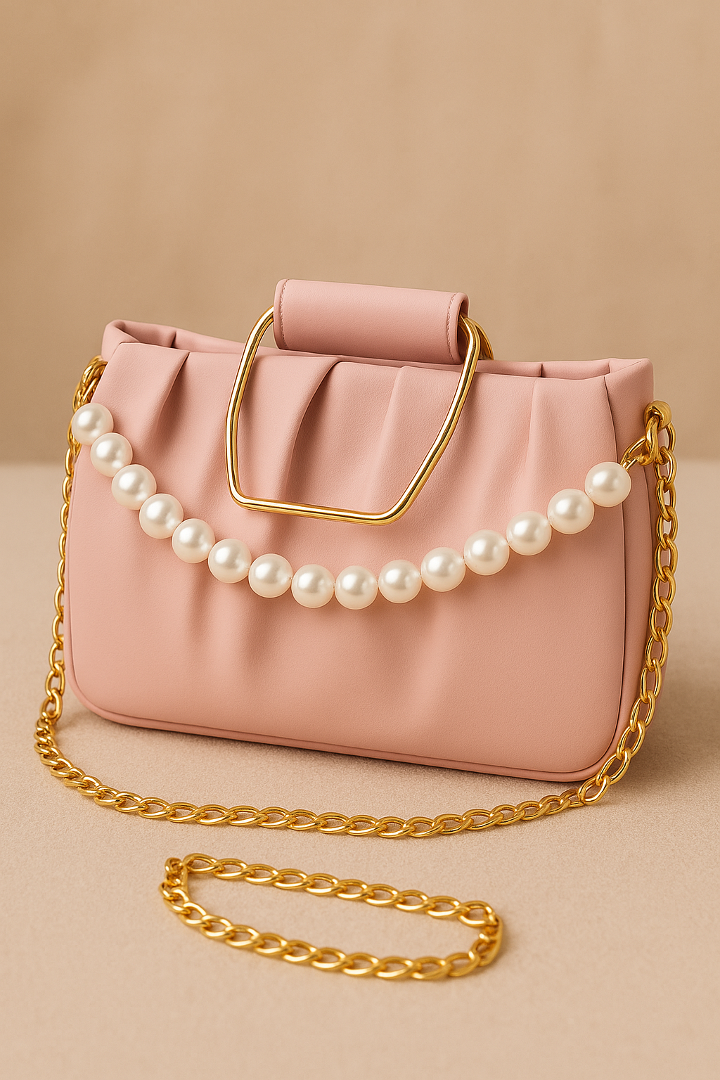 "legance – Pearl Chain Handbag"