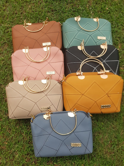 Elegant Quilted Handbags with Golden Handle – Premium Collection"