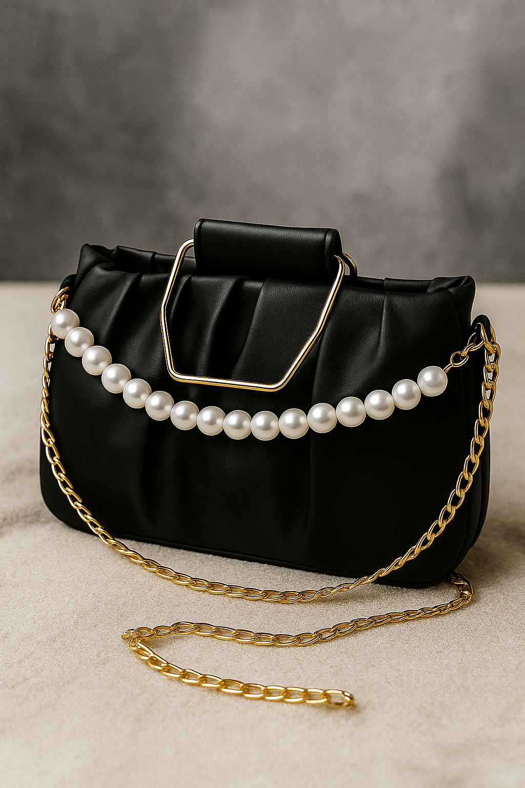 "legance – Pearl Chain Handbag"