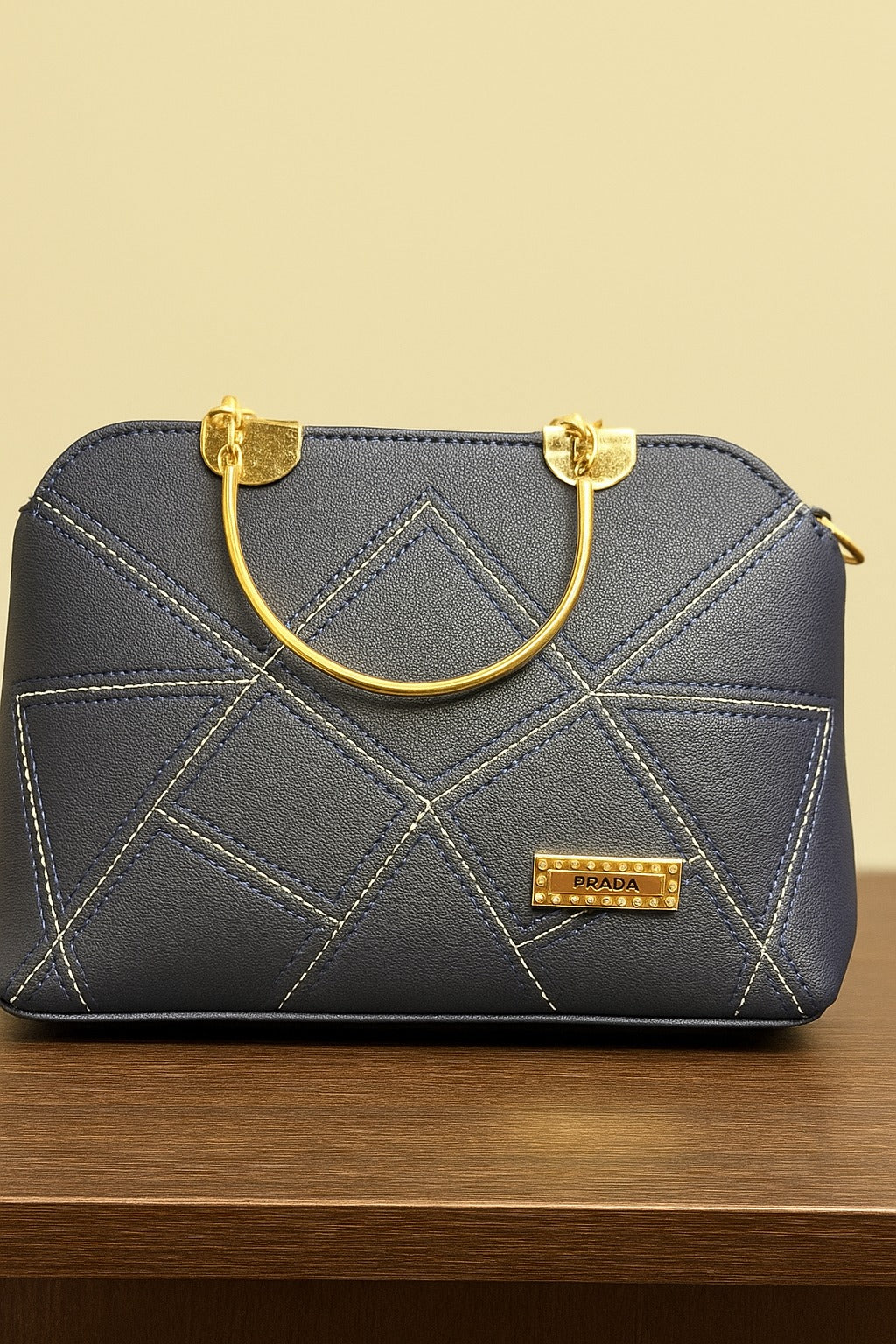 Elegant Quilted Handbags with Golden Handle – Premium Collection"