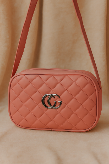 ✨ Elegant Quilted Shoulder Bag with Double Zipper ✨