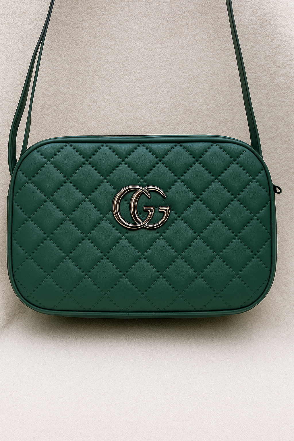✨ Elegant Quilted Shoulder Bag with Double Zipper ✨