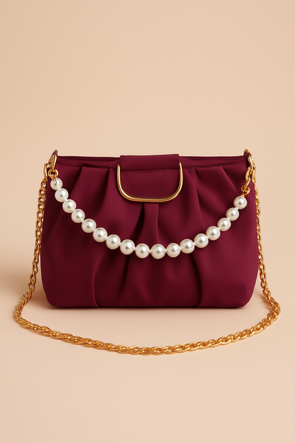 "legance – Pearl Chain Handbag"