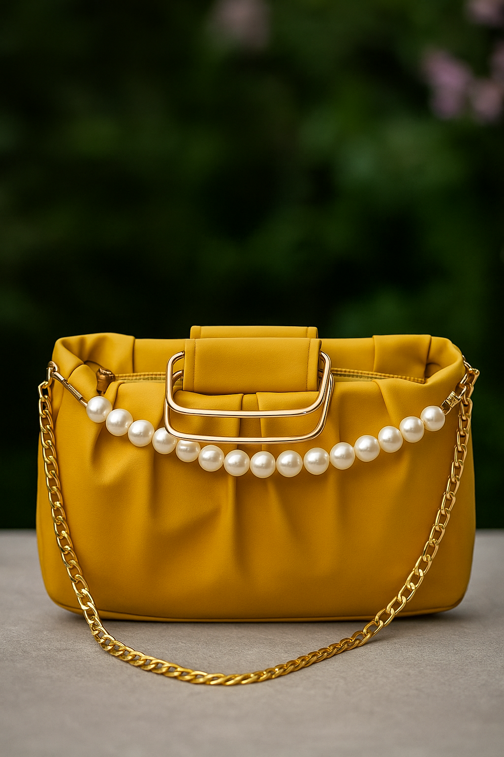 "legance – Pearl Chain Handbag"