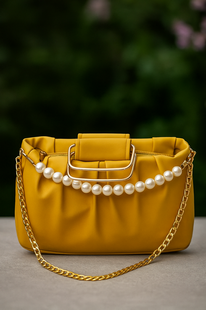 "legance – Pearl Chain Handbag"